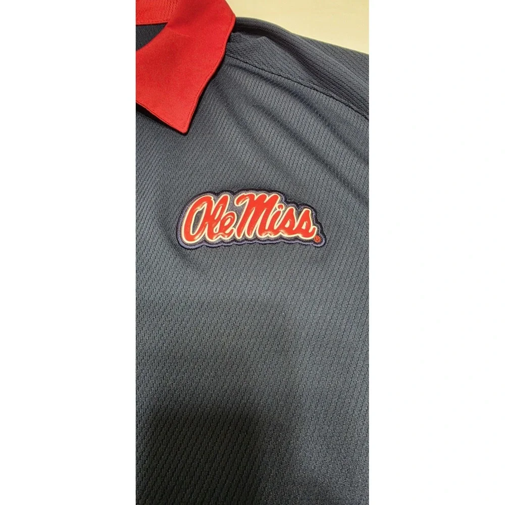 Ole Miss University Rebels Nike Shirt XL Navy Red Dri Fit